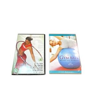 Lot Of 2 Workout Gym Ball Hula Hoop Exercise